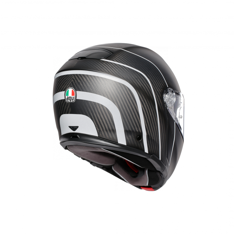 Kask Motocyklowy Szczękowy AGV Sportmodular Refractive Carbon Mat Odblaskowy