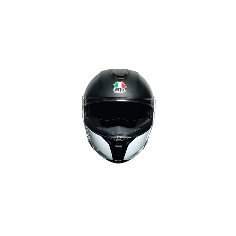 Kask Motocyklowy Szczękowy AGV Sportmodular Ray Layer Carbon/Czerwony/Niebieski