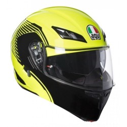 Kask Motocyklowy Szczękowy AGV Compact ST Vermont Czarny/Żółty-Fluo