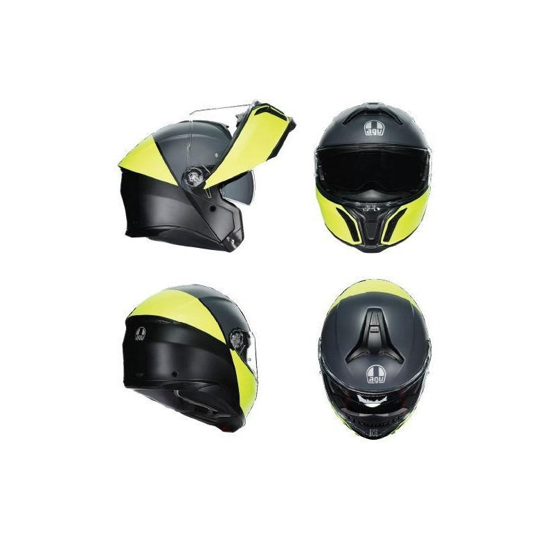 Kask Szczękowy AGV Tourmodular Balance Czarno/Żółty-Fluo