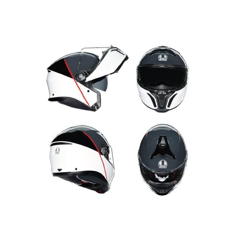 Kask Szczękowy AGV Tourmodular Balance Biało/Czerwony
