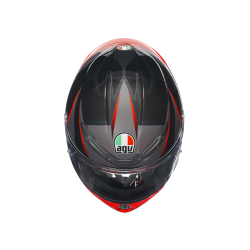 Kask Motocyklowy AGV K6 S Slashcut Czarno/Szaro/Czerwony
