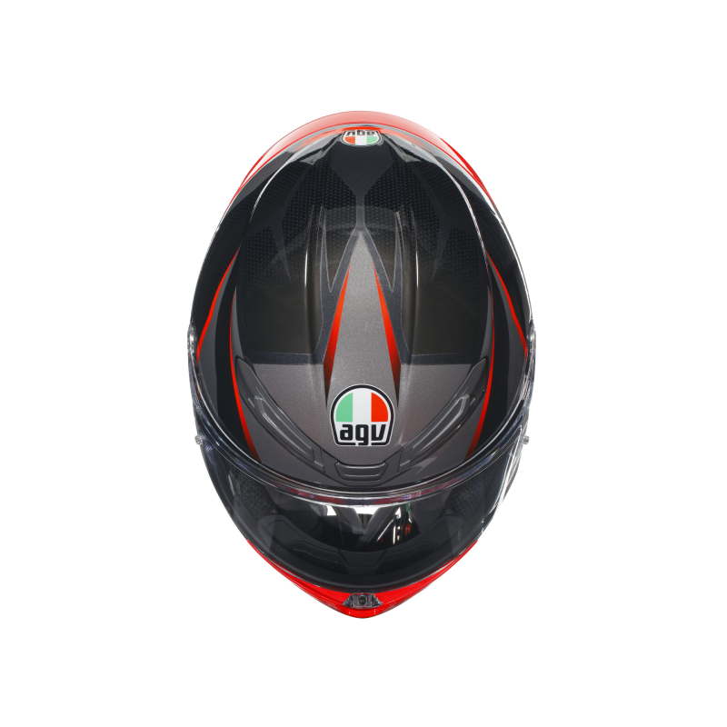 Kask Motocyklowy AGV K6 S Slashcut Czarno/Szaro/Czerwony