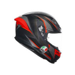 Kask Motocyklowy AGV K6 S Slashcut Czarno/Szaro/Czerwony