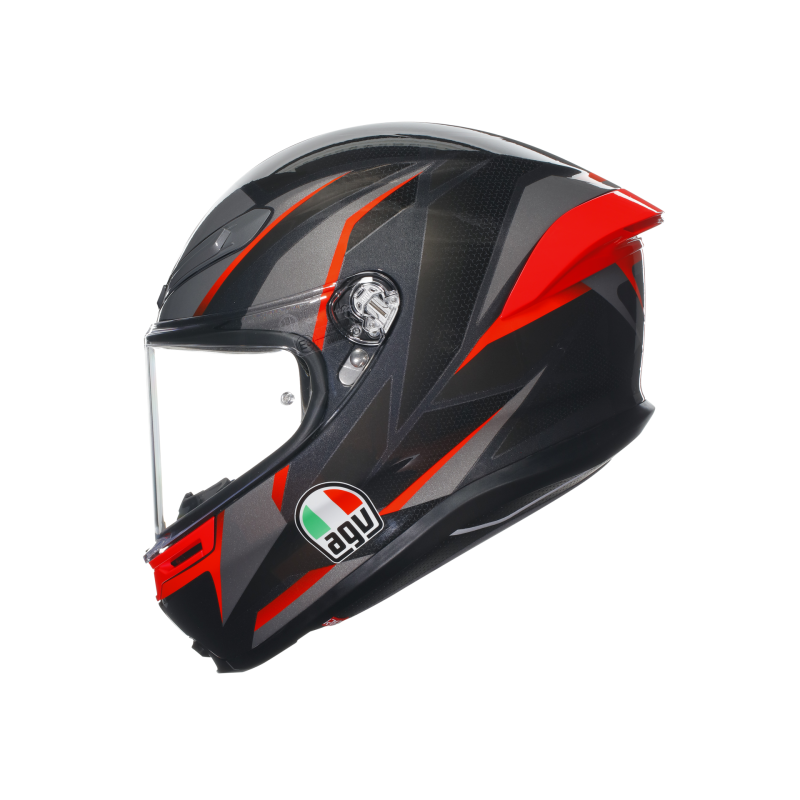 Kask Motocyklowy AGV K6 S Slashcut Czarno/Szaro/Czerwony