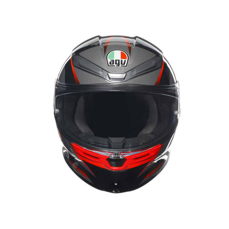 Kask Motocyklowy AGV K6 S Slashcut Czarno/Szaro/Czerwony