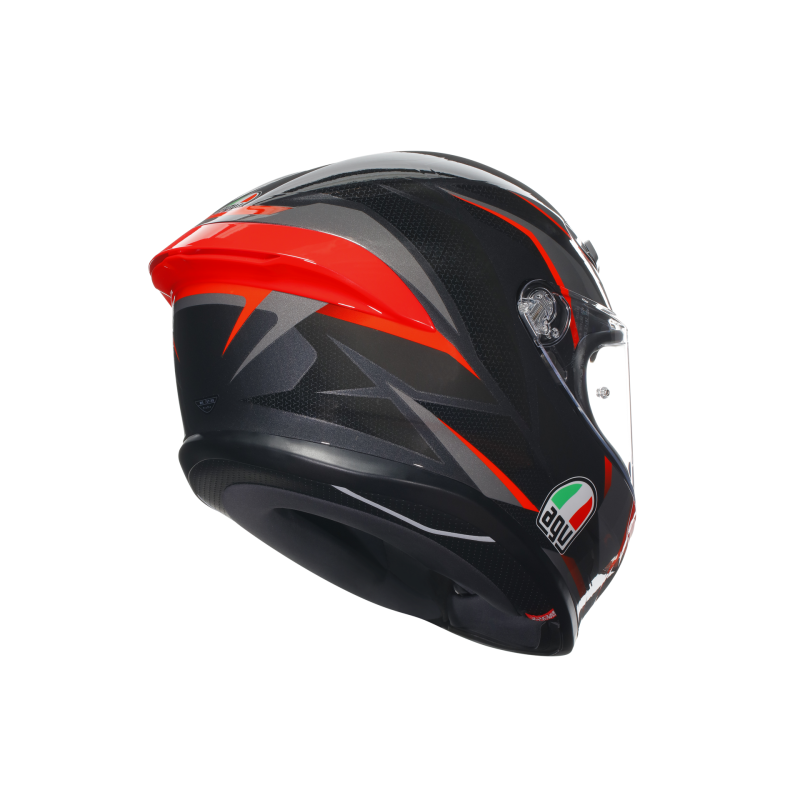 Kask Motocyklowy AGV K6 S Slashcut Czarno/Szaro/Czerwony