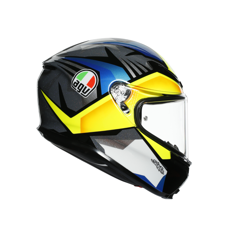 Kask motocyklowy AGV K6 Joan Mir Niebiesko/Żółty