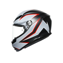 Kask motocyklowy AGV K6 Flash Szaro/Czerwony Mat