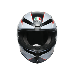 Kask motocyklowy AGV K6 Flash Szaro/Czerwony Mat