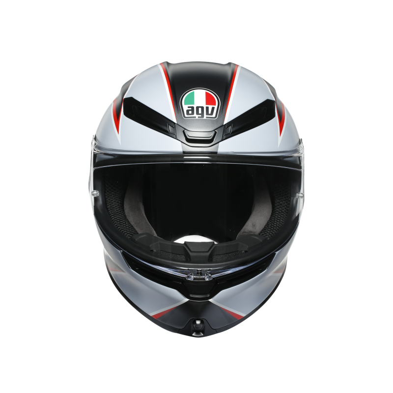 Kask motocyklowy AGV K6 Flash Szaro/Czerwony Mat
