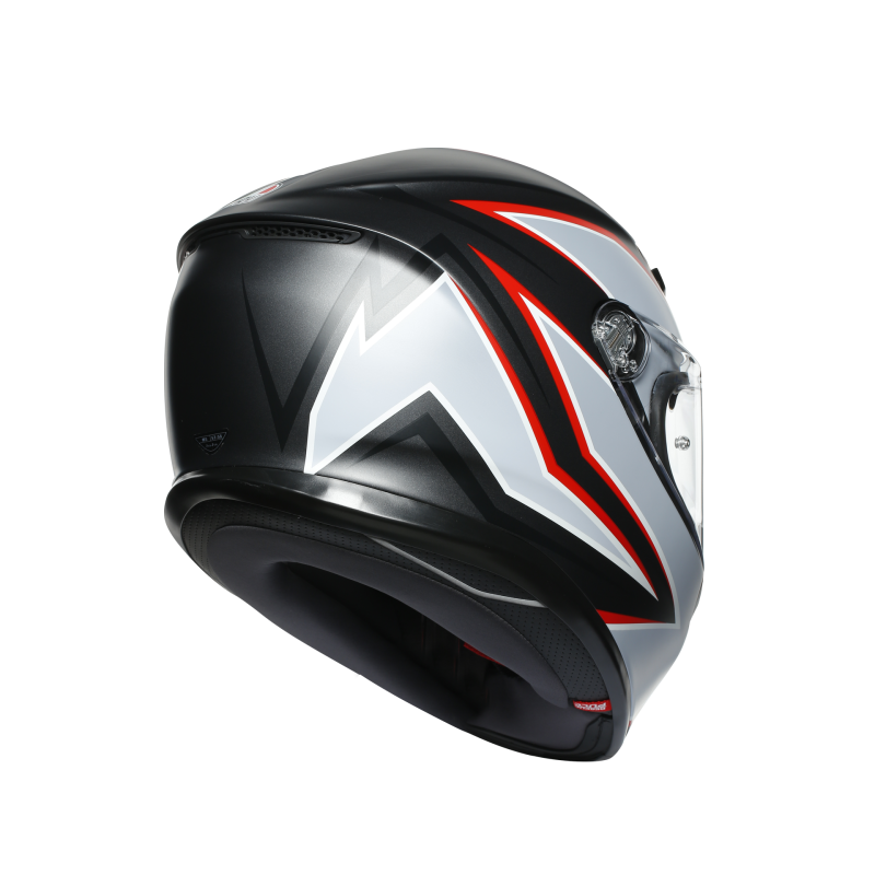 Kask motocyklowy AGV K6 Flash Szaro/Czerwony Mat