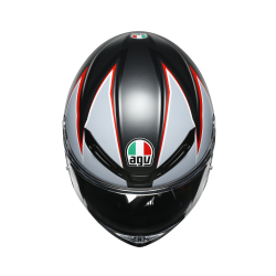 Kask motocyklowy AGV K6 Flash Szaro/Czerwony Mat