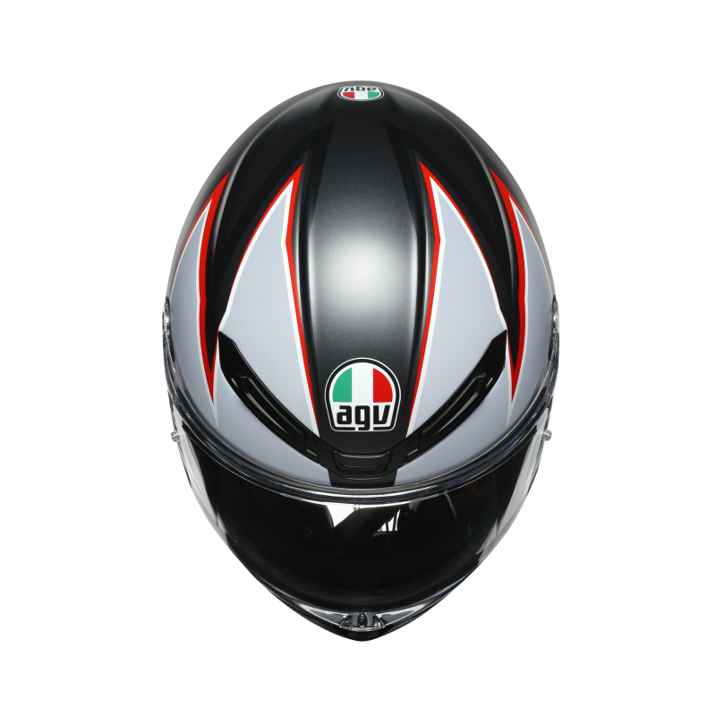Kask motocyklowy AGV K6 Flash Szaro/Czerwony Mat