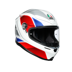Kask motocyklowy AGV K6 Hyphen Biało/Czerwono/Niebieski