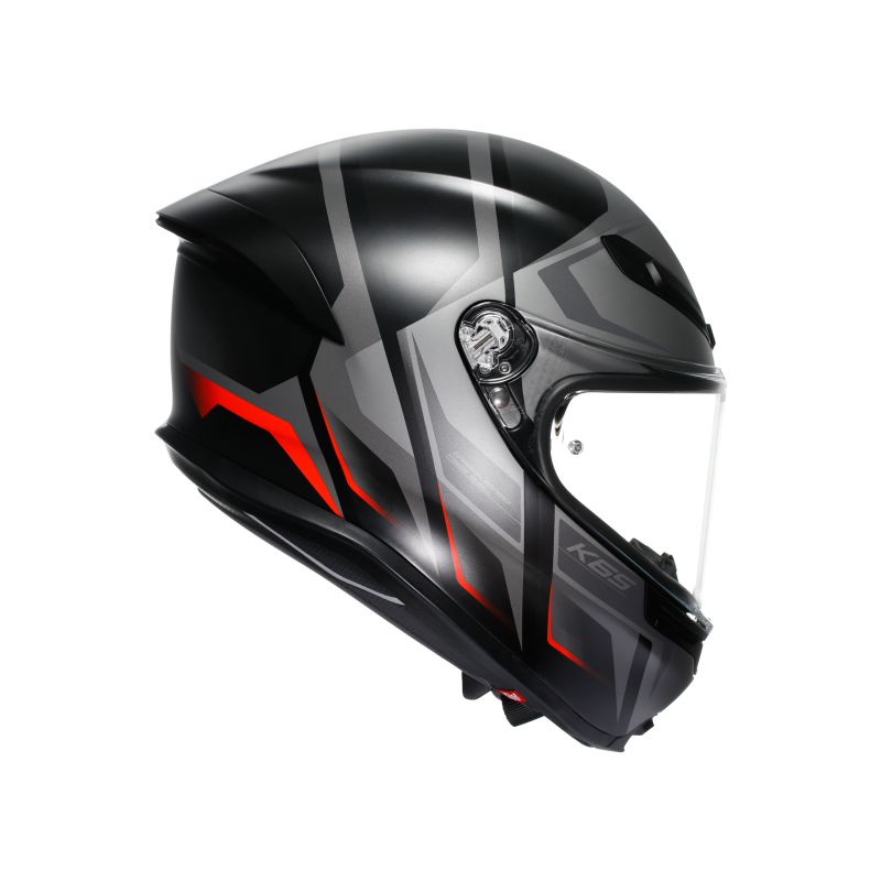 Kask Motocyklowy AGV K6 S Karve Czarno/Szaro/Czerwony Mat