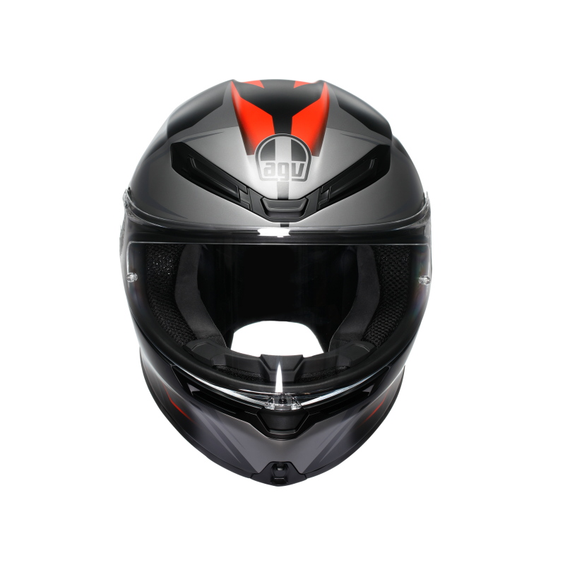 Kask Motocyklowy AGV K6 S Karve Czarno/Szaro/Czerwony Mat
