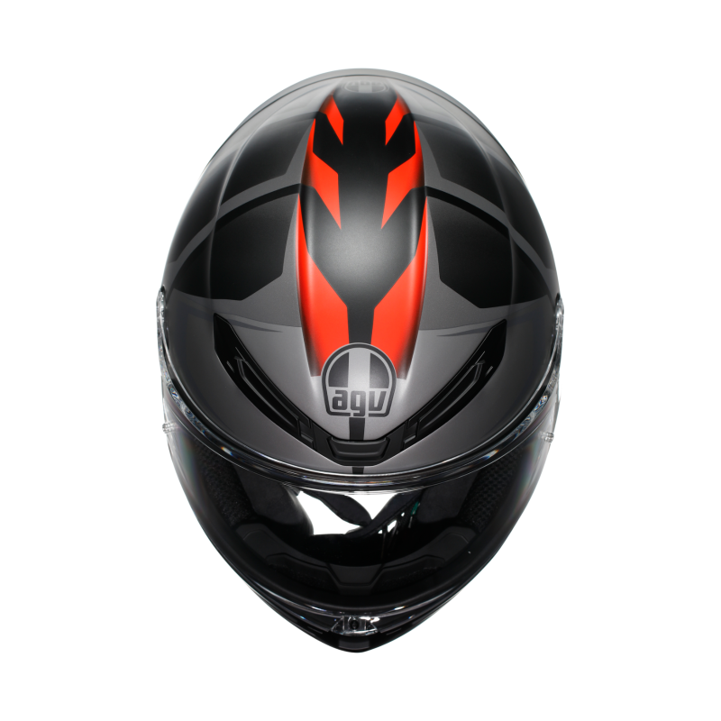 Kask Motocyklowy AGV K6 S Karve Czarno/Szaro/Czerwony Mat