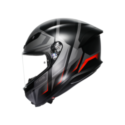 Kask Motocyklowy AGV K6 S Karve Czarno/Szaro/Czerwony Mat
