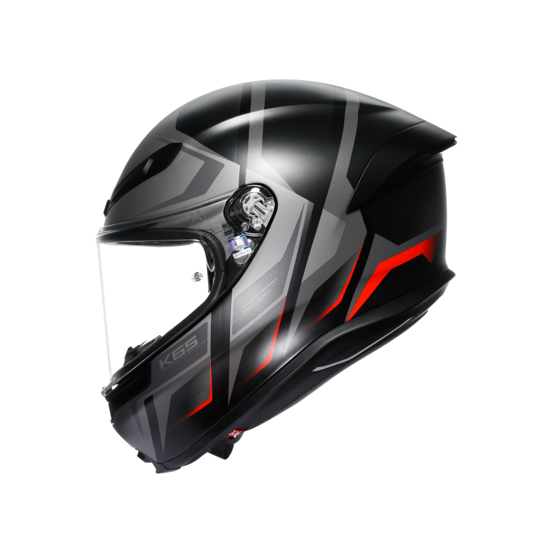 Kask Motocyklowy AGV K6 S Karve Czarno/Szaro/Czerwony Mat
