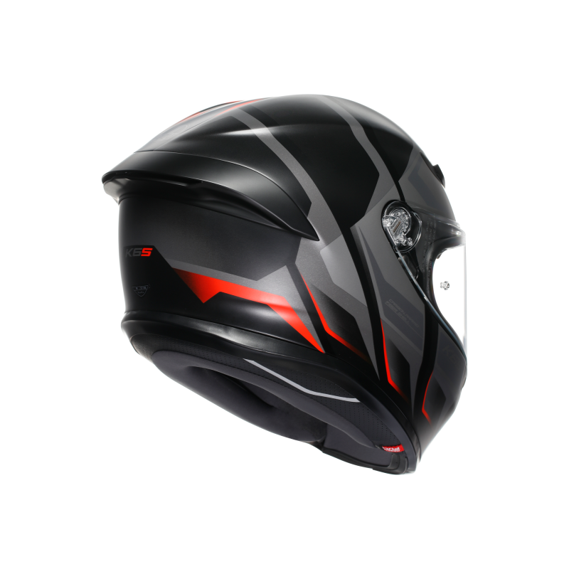 Kask Motocyklowy AGV K6 S Karve Czarno/Szaro/Czerwony Mat