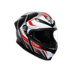 Kask Motocyklowy AGV K6 S Karve Czarno/Biało/Czerwony Mat