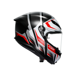 Kask Motocyklowy AGV K6 S Karve Czarno/Biało/Czerwony Mat