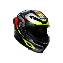 Kask Motocyklowy AGV K6 S Erazer Czarno/Czerwony/Żółty-Fluo