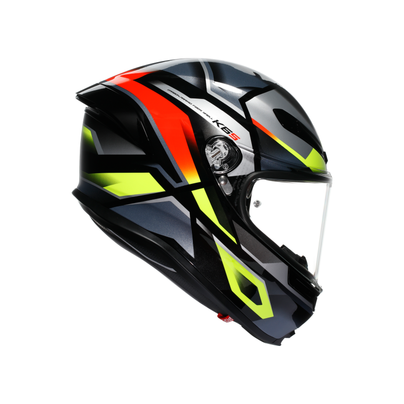 Kask Motocyklowy AGV K6 S Erazer Czarno/Czerwony/Żółty-Fluo