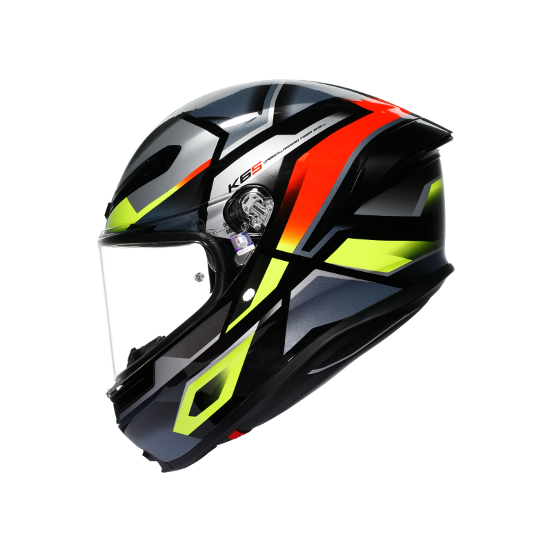 Kask Motocyklowy AGV K6 S Erazer Czarno/Czerwony/Żółty-Fluo