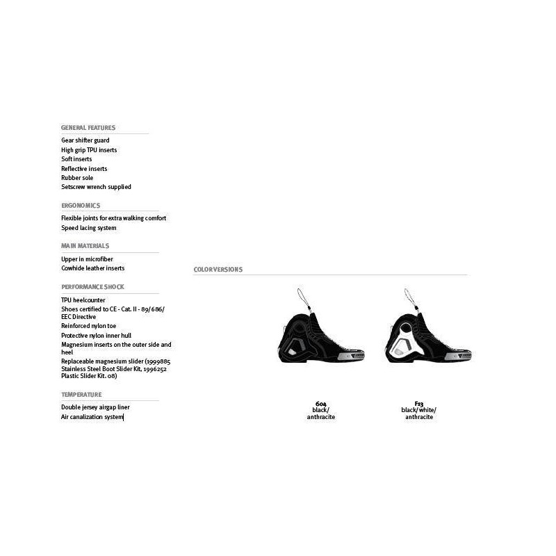 Krótkie buty motocyklowe Dainese Dyno Pro D1