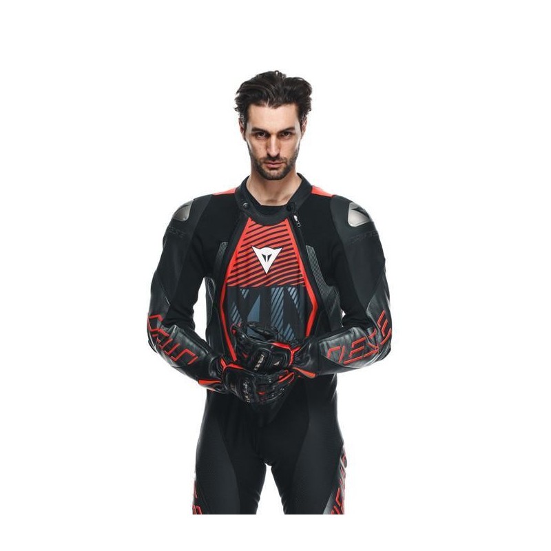 Kombinezon Motocyklowy Dainese Audax D-Zip 1PC Czarno/Czerwony