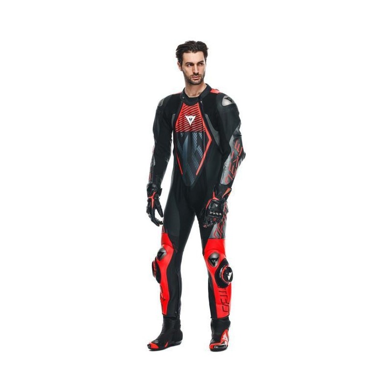 Kombinezon Motocyklowy Dainese Audax D-Zip 1PC Czarno/Czerwony