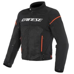 Motocyklowa kurtka tekstylna Dainese Air Frame D1 Tex Czarno/Biało/Czerwona-Fluo