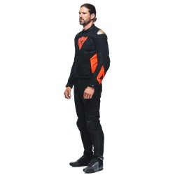Motocyklowa kurtka tekstylna Dainese Energyca Air Tex Czarno/Czerwona-Fluo
