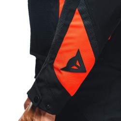Motocyklowa kurtka tekstylna Dainese Energyca Air Tex Czarno/Czerwona-Fluo