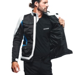 Motocyklowa kurtka tekstylna Dainese Desert Tex Biało/Niebieska