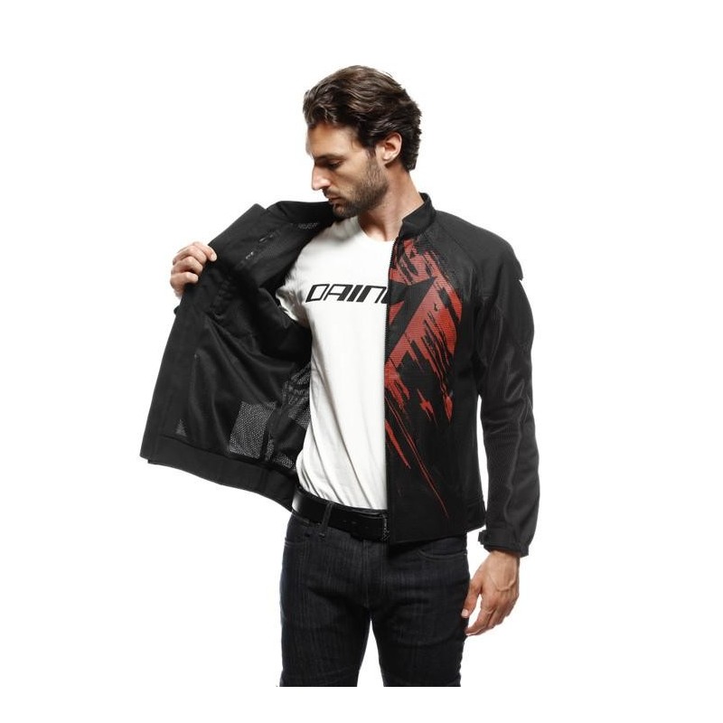 Kurtka Motocyklowa Dainese Herosphere Tex Czarno/Czerwona