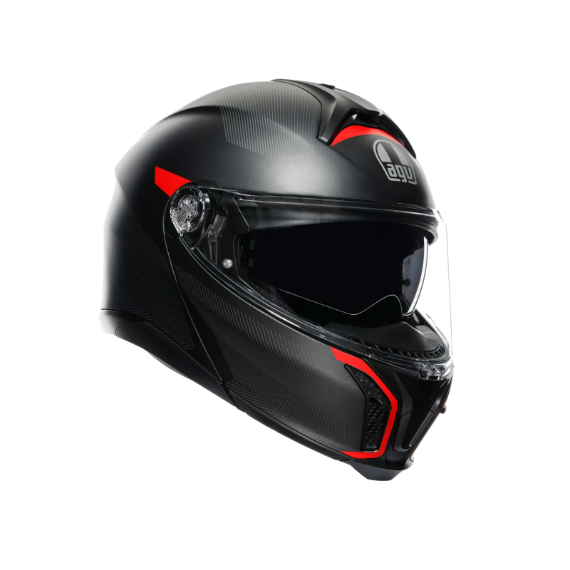 Kask Szczękowy AGV Tourmodular Frequency Czarno/Czerwony Mat