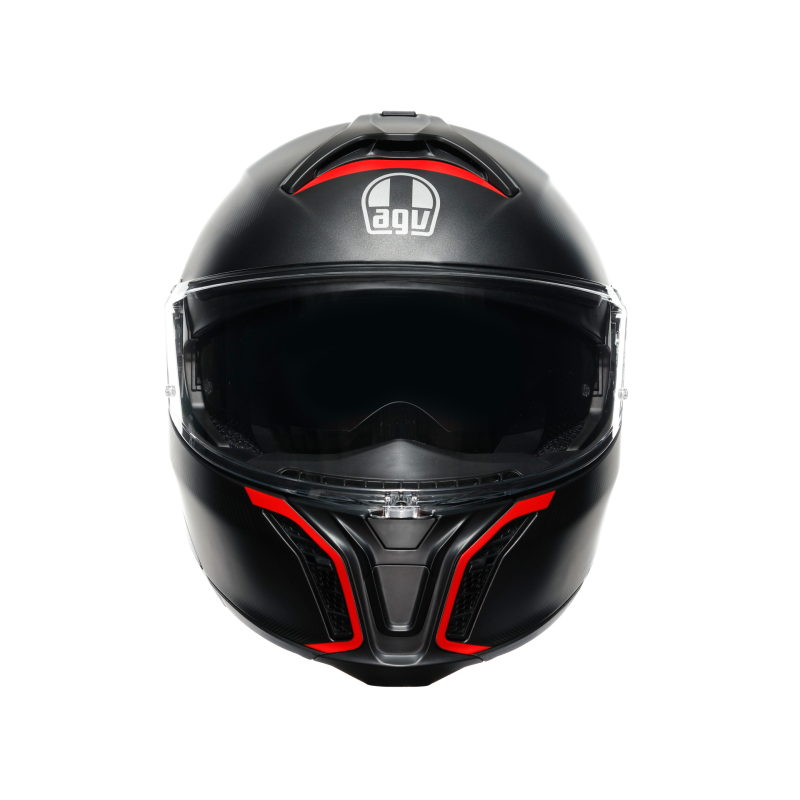 Kask Szczękowy AGV Tourmodular Frequency Czarno/Czerwony Mat