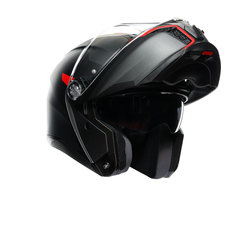 Kask Szczękowy AGV Tourmodular Frequency Czarno/Czerwony Mat
