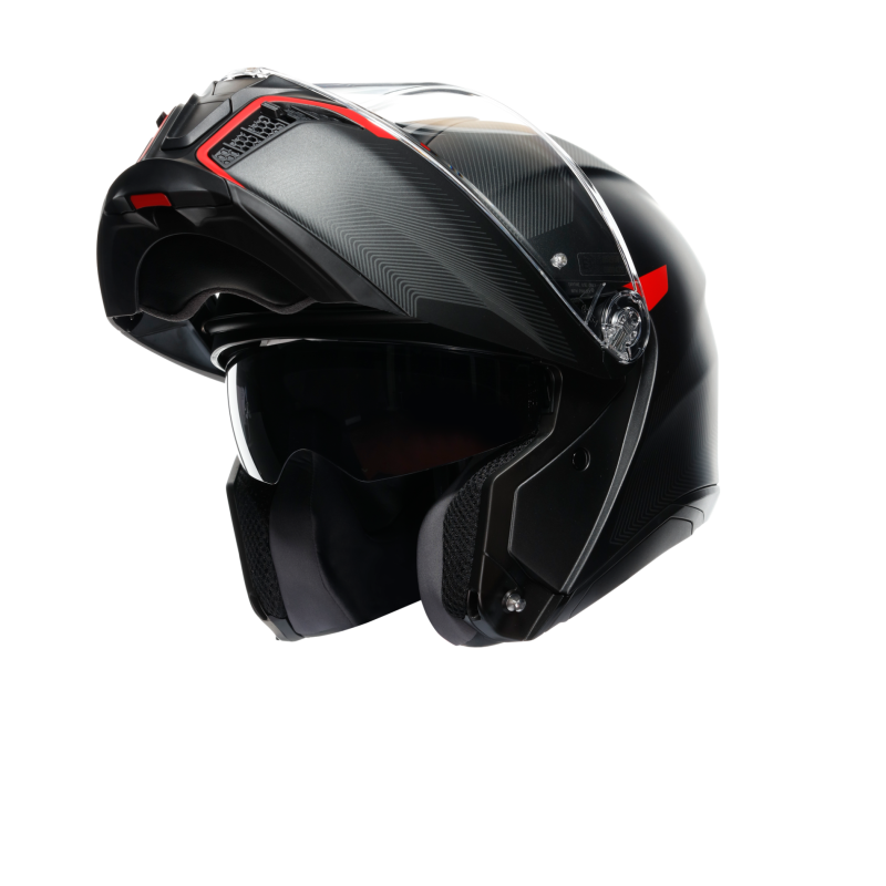 Kask Szczękowy AGV Tourmodular Frequency Czarno/Czerwony Mat