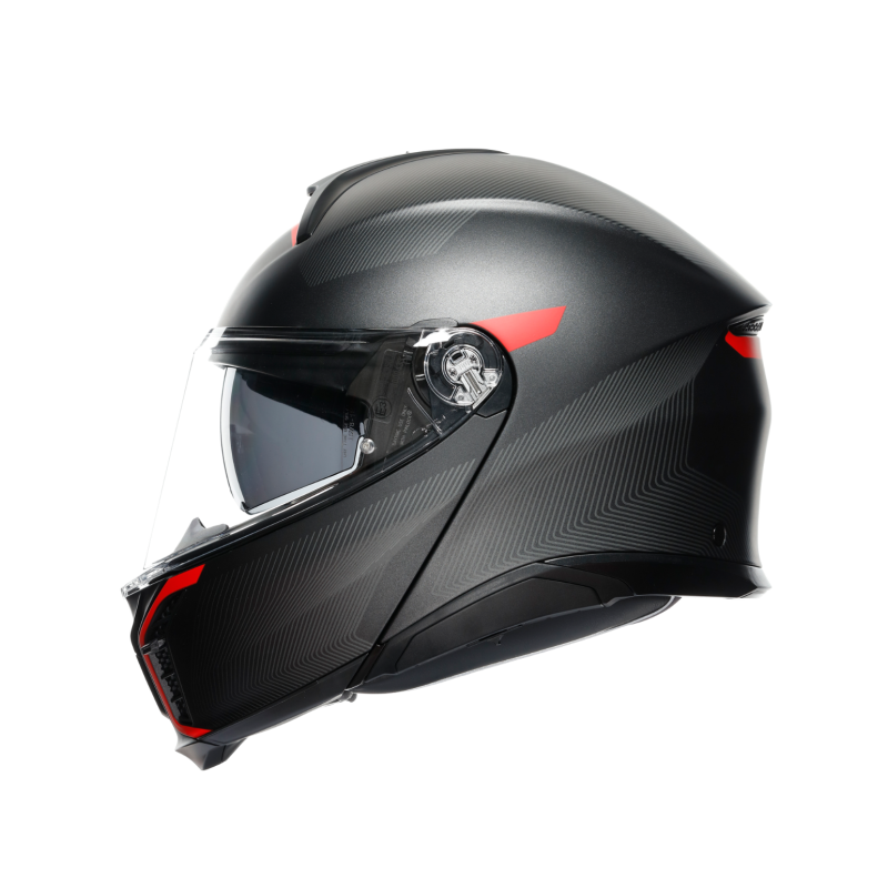 Kask Szczękowy AGV Tourmodular Frequency Czarno/Czerwony Mat