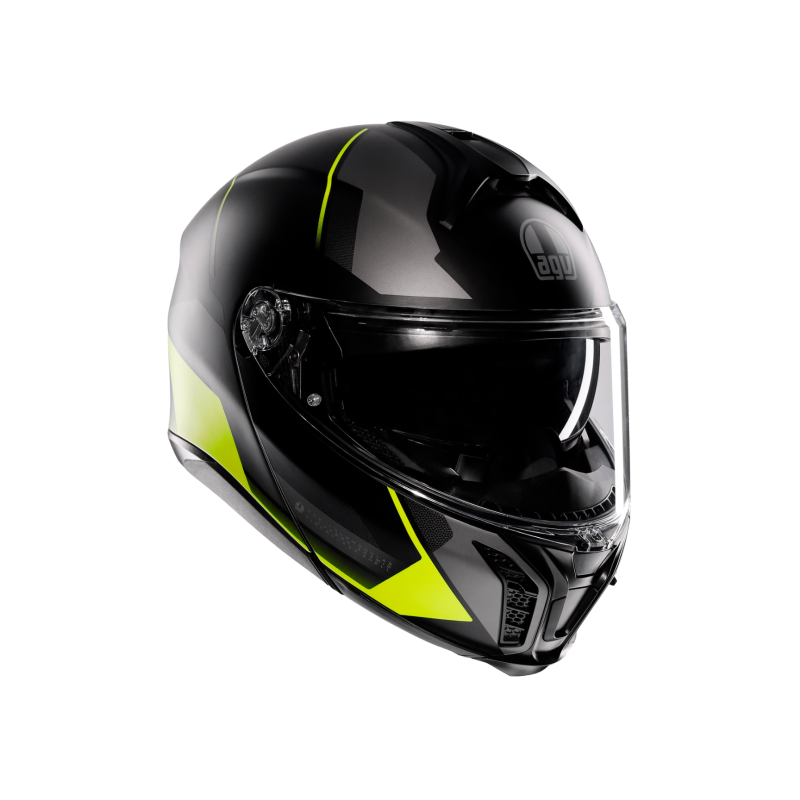 Kask Szczękowy AGV Tourmodular Perception Czarny/Żółty-Fluo Mat