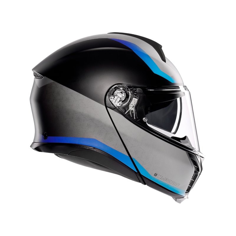 Kask Szczękowy AGV Tourmodular Stray Czarno/Szaro/Niebieski Mat