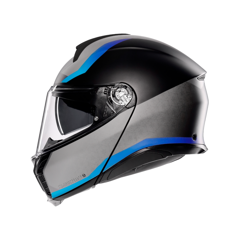 Kask Szczękowy AGV Tourmodular Stray Czarno/Szaro/Niebieski Mat