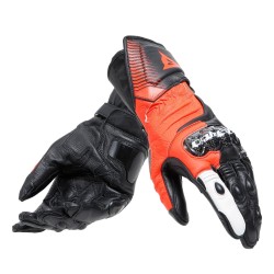 Rękawice motocyklowe Dainese Carbon 4 Long Czarno/Czerwone-Fluo