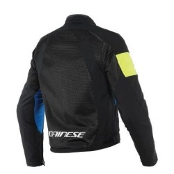 Kurtka Motocyklowa Tekstylna Dainese VR46 Grid Air Tex Czarno/Niebiesko/Żółta-Fluo