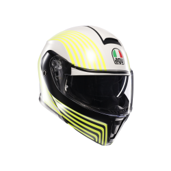 Motocyklowy Kask Szczękowy AGV Streetmodular Iseo Biało/Czarny/Fluo-Żółty