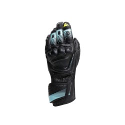 Rękawice Motocyklowe Dainese Fiero Metal Czarno/Niebieskie/Żółte-Fluo